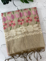 Jamdani silk Cotton Saree with blouse MS12552