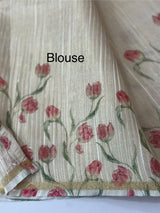 Jute tissue saree MS9932