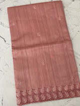 Semi tussar saree with cutwork MSHK566 DustyPeach