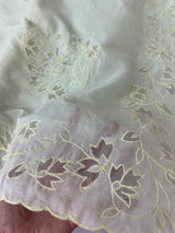 Mul chanderi saree with applique borders MSH112- PastelGreen