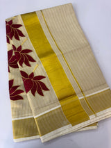 Kerala tissue embroidery saree - VOP2