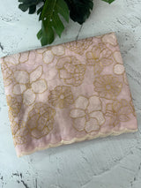 Semi organza saree with thread work - MSH910 PastelPink