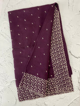 Blended soft silk saree with embriodery MS4447