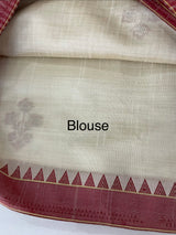 Blended tussar silk saree with embroidery- MSH490