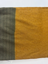 Banarasi semi katan saree with contrast border MS6665- Mustard to Green