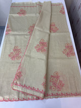 Tissue mix Soft silk saree with applique work MS8146