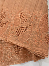 Blended matka Tussar silk saree with cutwork MS4856