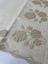 Mul chanderi saree with applique work MSH175 - White