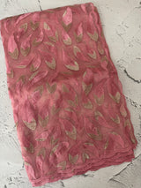 Glass organza saree with thread work- MOS351