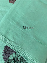 Malai chanderi saree with thread work MSM4567