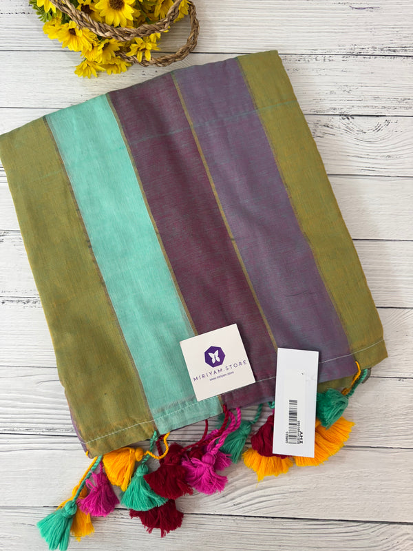 Rainbow Soft mulcotton saree MS4436