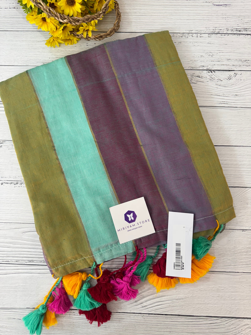 Rainbow Soft mulcotton saree MS4436