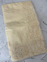 Striped Mul chanderi saree with applique borders MSH987 - Pale Yellow