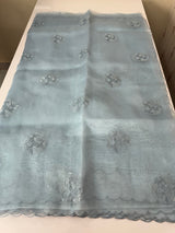 Tissue Organza saree with embroidery - MSH5509 PowderBlue