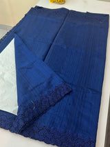 Blended tussar saree with cutwork - MSHK130