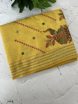 Semi chanderi saree with embriodery MSF590