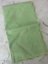 Kota Moonga checks Applique work saree  MSH278 PistaGreen