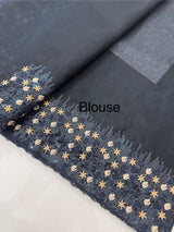 Organza saree with embroidery borders - MSH907