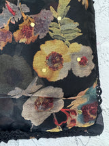 Chiffon Brasso saree with mirror work - MS7611 Black(2)
