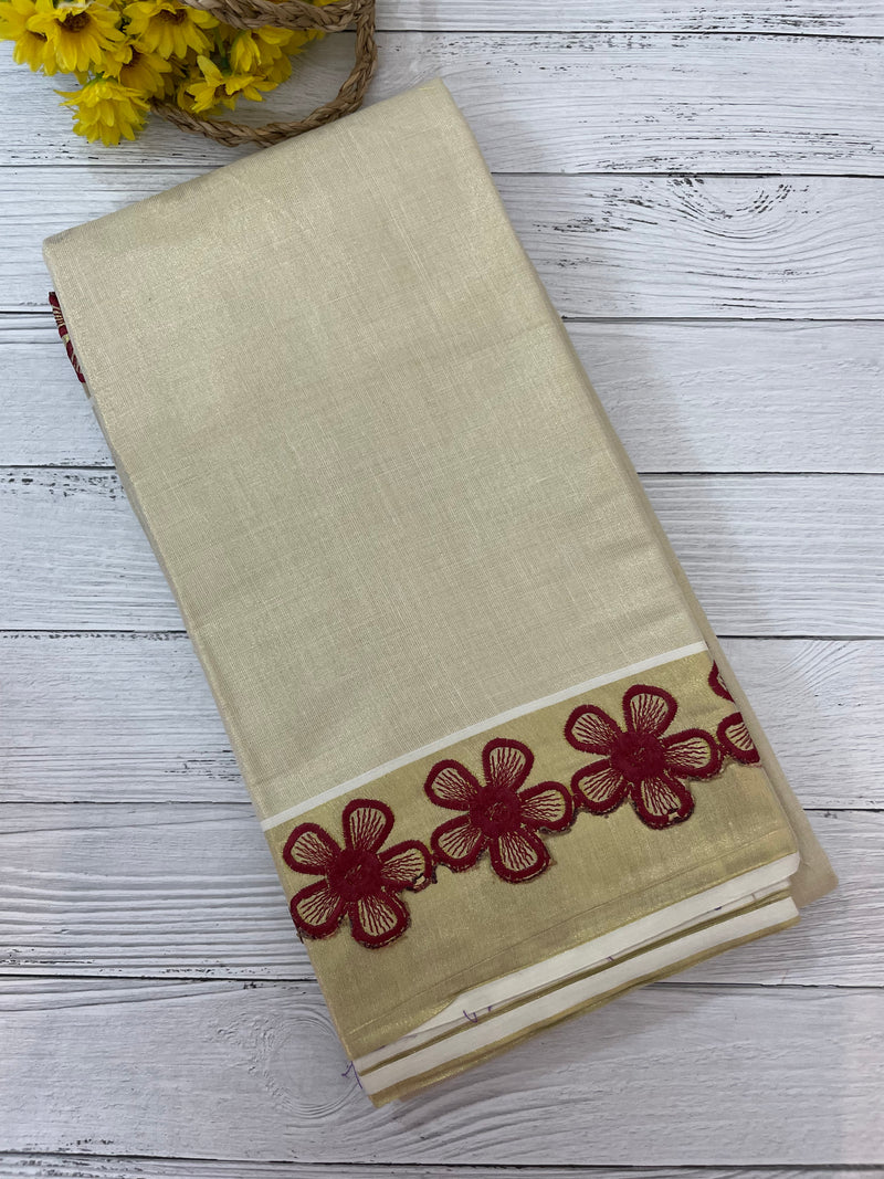 Kerala tissue saree- Gold