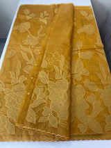 Semi organza saree with appliqué work - MSH906