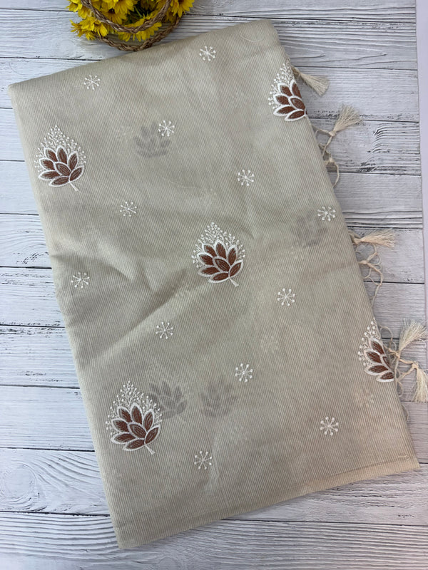 Kota tissue silk saree with embroidery BFW713