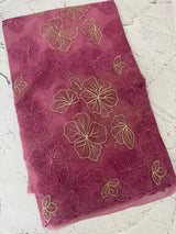 Soft Organza saree with thread work - MSH910 Magenta