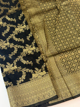 Banarasi viscose Georgette saree SEFNMRM - Black