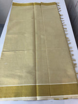 Kerala Golden tissue saree - lines