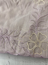 Khadi supernet applique work saree  MSH167 Lilac