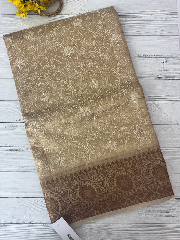 Embroidered Designer Tissue silk saree MS8933