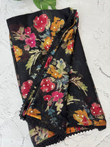 Chiffon Brasso saree with mirror work - MS7611 Black(2)