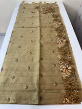 Blended tussar silk saree with embroidery- MS78911