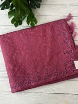 Cutwork Blended tussar saree with thread work MTS9078