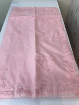 Mul chanderi saree with applique borders MSH112- PeachPink