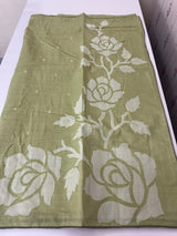 Soft mul chanderi saree with applique work- MSH200 Dusky Green
