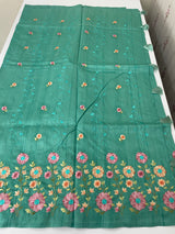 Art tussar saree with embroidery MST677