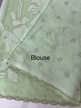 Netkota saree with appliqué work - MSH912 PastelGreen