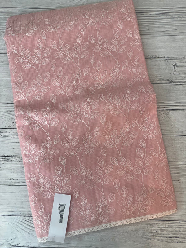 Kota cotton silk embriodery saree MS1455- Pastel PeachPink