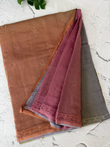 Pure Mul chanderi saree with hand chikankari work - MSM511 (8)