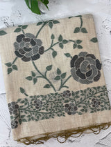 Jamdani silk Cotton Saree with blouse MS12552