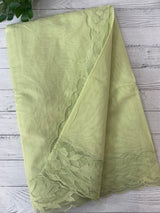 Mul chanderi saree with applique borders MSH111- PastelGreen