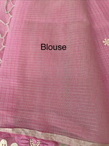 Soft Tissue kota embroidery saree MSK4660 Pink