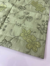 Blended Satin finish Tussar silk saree with applique work- MS8177