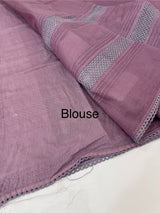 Supernet saree with crochet work and lace border MCJ5433 DuskyOnion