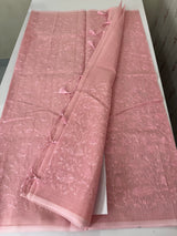 Moonga checks saree with embroidery MSH219