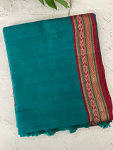 Jute tussar silk saree with contrast borders MJL655