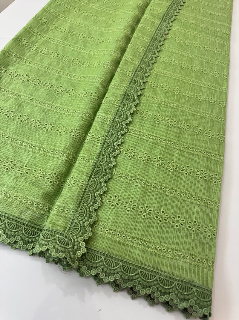 NetKota Hakoba saree with lace border MS6713- LightGreen