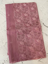 Cutwork Semi tussar saree MTSS657 DustyOnion