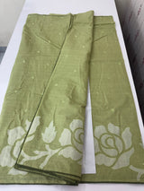 Soft mul chanderi saree with applique work- MSH200 Dusky Green